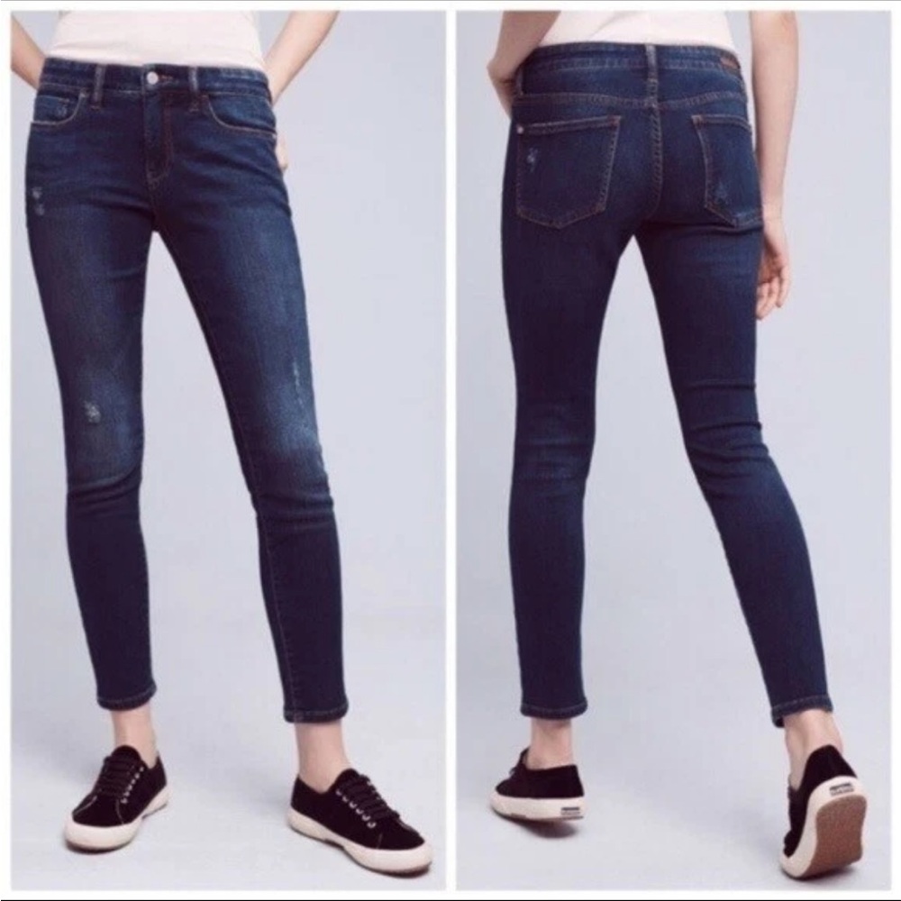 Anthropologie Pilcro Letterpress Stet Skinny Distressed Jeans Size 26 Minimalist